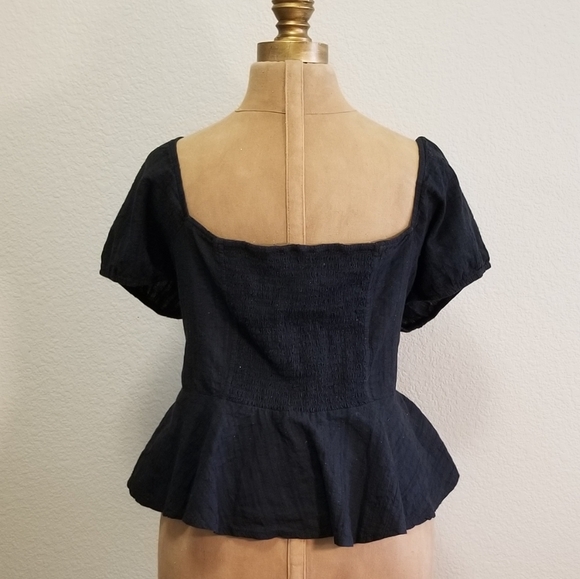 FOREVER 21 Button Up Peplum Top - Picture 6 of 7